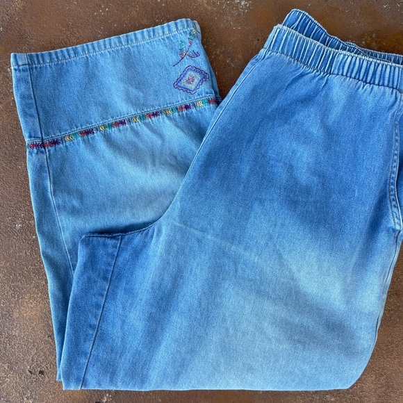 Free People Pants - korbet city blues cropped pants